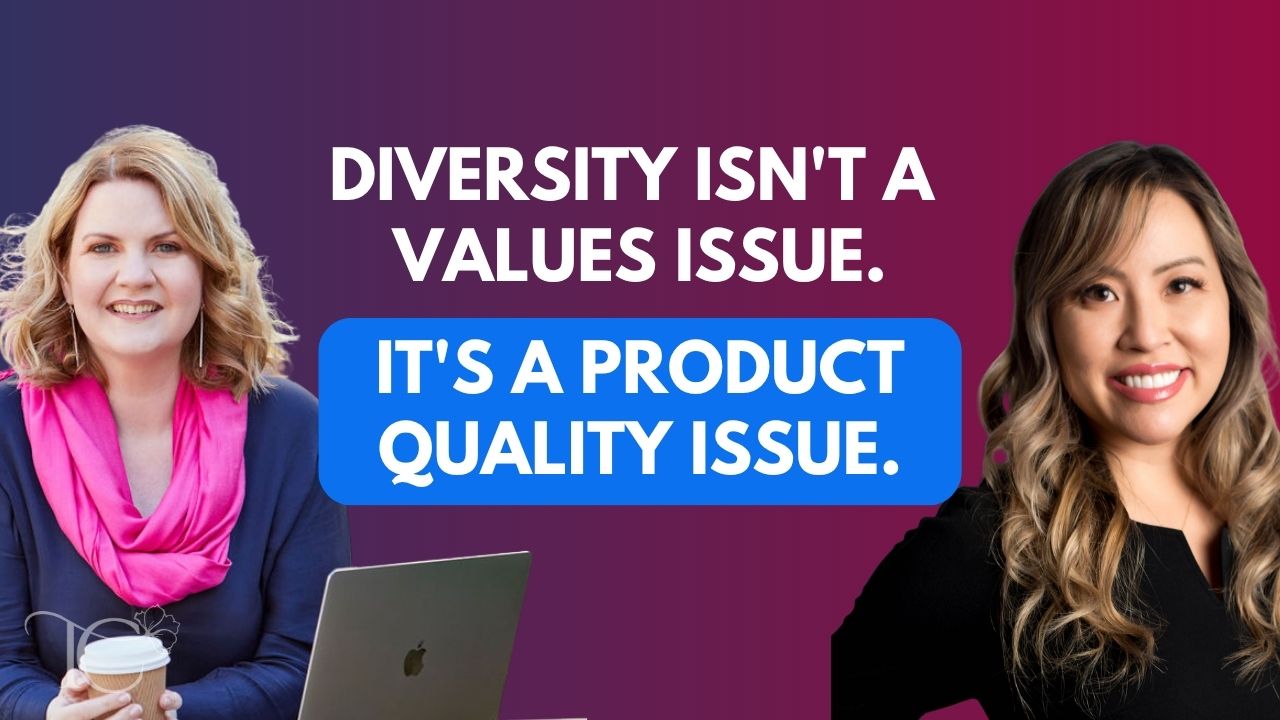 Catherine Wong, Chief Product Officer at Entrata, on the Leading Women in Tech podcast discussing transformational leadership, AI adoption, and diversity in product