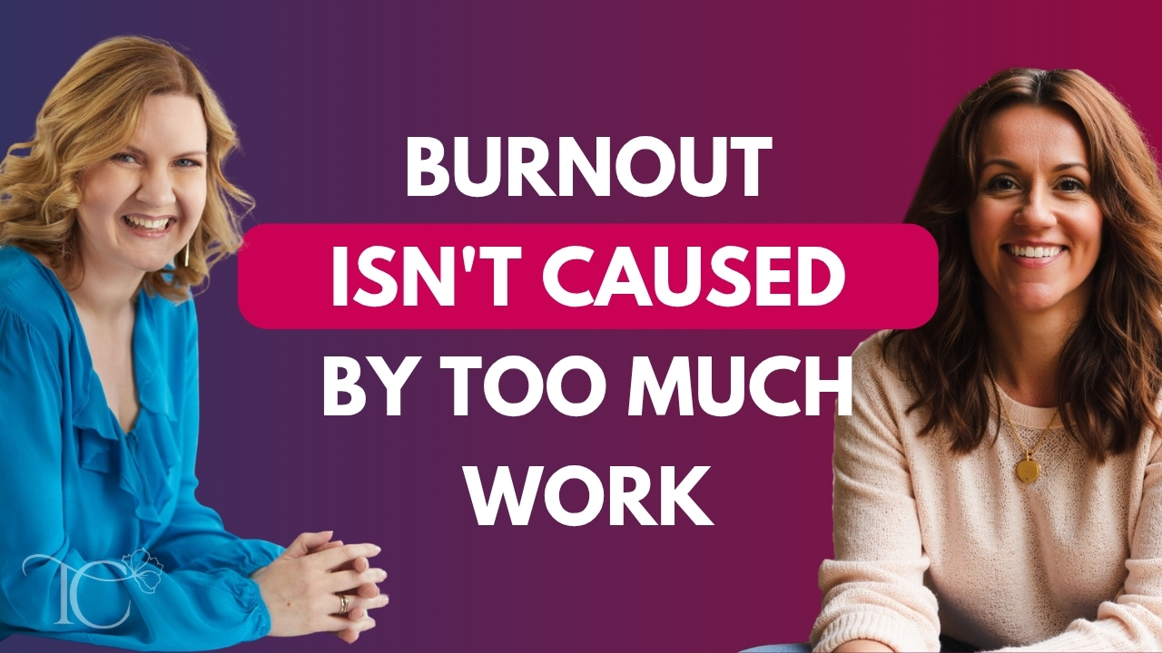 Yana Carstens, executive coach and burnout prevention specialist, on the Leading Women in Tech podcast with Toni Collis discussing ambition burnout, radical responsibility for wellbeing, and hyper-responsibility in women leaders